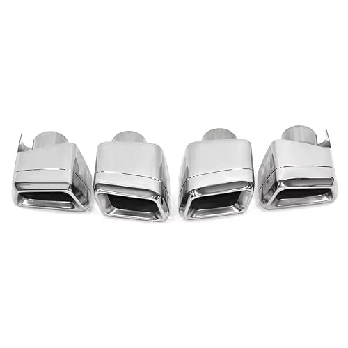 Silencieux D'échappement Pour Benz W212 W213 E63 Embout Silencieux Universel Tuyau D'échappement Buse Unique Tuning 4 Pc/lot Échappement Voituren Embouts Silencieux