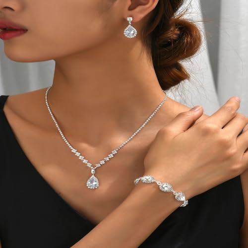 Collares de gota de agua en juego de joyería para regalar 2