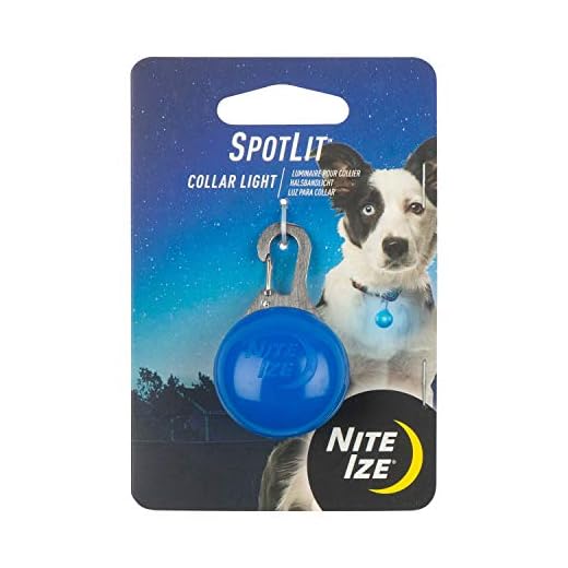 Nite Ize SpotLit LED Collar Light, Carabiner Clip Light for Keys + Pets, Glows + Flashes