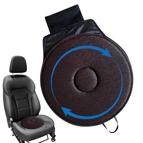 Cuscino del sedile rotante per auto - cuscino di sedile girevole a 360 gradi | Comodo cuscinetto per sedili per auto portatile per anziani, conducenti e assistenza alla mobilità