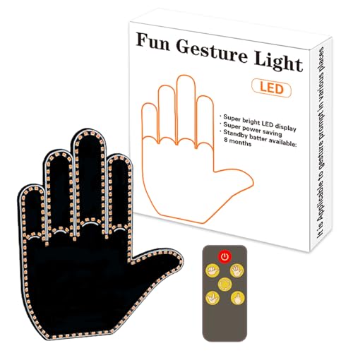 Panneau lumineux LED pour fenêtre arrière avec télécommande – Lampe émoticône amusante pour voiture et course – Accessoires de bricolage cadeau (lumière amusante)