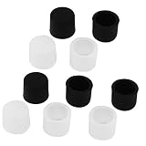 sourcing map 10 Pcs Abdeckhauben Silikon RCA Buchse Anschluss staubdicht Stecker Kappe Schutz Stopper schwarz klar