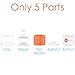 PopYum 5 oz Orange Anti-Colic Formula Making/Mixing/Dispenser Baby Bottle with #1 Slow Flow Nipple, 150 ml, BPA-Free, Natural Latch