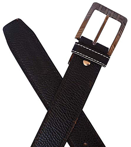 Image of Veteran Men's Black Formal Syntheic Belts Formal /Casual Belt for Men(V-0359vt)