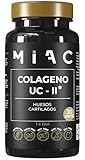 MIAC 40 mg Colágeno tipo 2 UC-II No Desnaturalizado con Magnesio + Ácido Hialurónico + Vitamina C. Para Huesos y Articulaciones. Movilidad y Flexibilidad. 30 Cápsulas Veganas