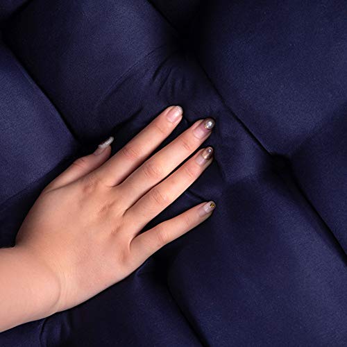 Coussin de relaxation bleu pour chaise longue extérieure 55x152 cm