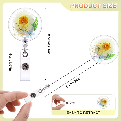 Prasacco 3 Pcs Retractable Badge Reel Clip - Image 2