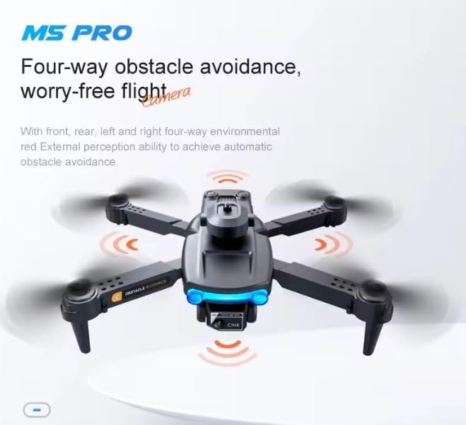 Image of WEADFAX-Drone-with-4K-Camera-WiFi-FPV-1080P-HD-Dual-Foldable-RC-Drone-Altitude-Hold-Headless-Mode-Visual-Positioning-Auto-Return-App-Control-Quad-Copter (W12-Pro)