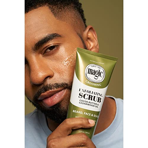 Softsheen-Carson Magic Men's Grooming Facial Exfoliating Scrub, Softens, Smooths And Clarify, With Cocoa Butter And Cedarwood Oil For Beard, Skin And Scalp, 6.7 Fluid Ounces #TOP4