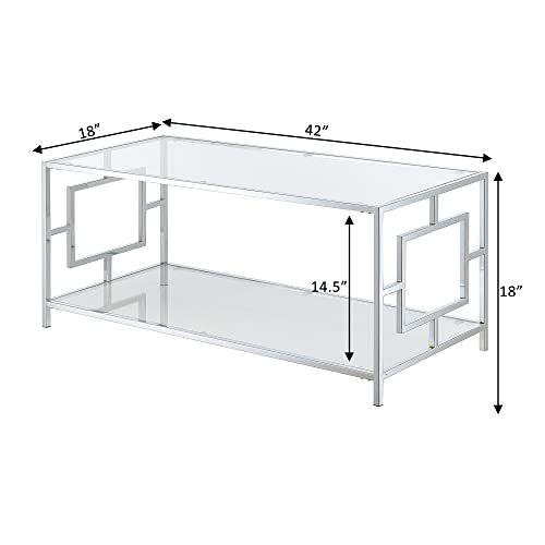 Convenience Concepts 135082 Town Square Chrome Coffee Table thumb #2