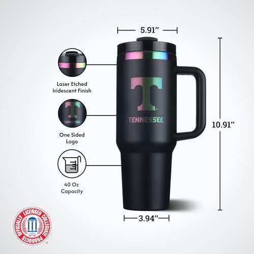 Image of The Memory Company | Licensed NCAA 40oz Iridescent Tumbler with Handle