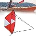 Kayak Wind Sail Foldable Downwind Paddle Board Sail for Inflatable Boats Canoes Red, downwind Paddle
