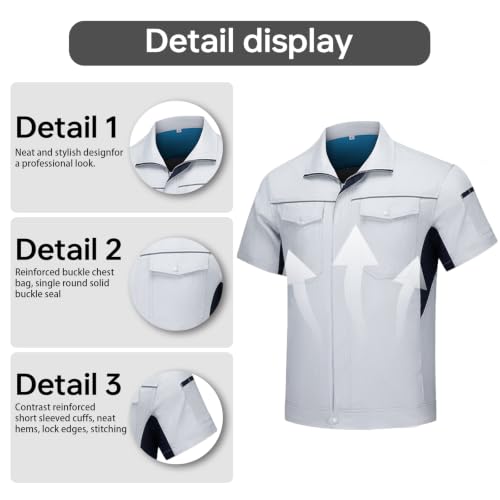 Camisa de trabajo personalizada reflectante de alta visibilidad para construccion con logo 5