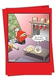 NobleWorks ''Too Much Info Fish'' Funny Merry Christmas Greeting Card, 5'' x 7'' (1656)