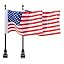 2 Flagpoles + 2 American Flag