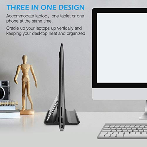 Soporte Vertical Ajustable para Laptop HONKID de Aluminio miniatura 2