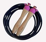 Rike Gear Jump Rope Adult – Exercise Jumprope for Women, Men - Jump Ropes - Non Slip Wooden Handles, Fast, Fluid Speed Jump Rope, Fully Adjustable Kids Jump Rope - USA Made - Free Velvet Pouch