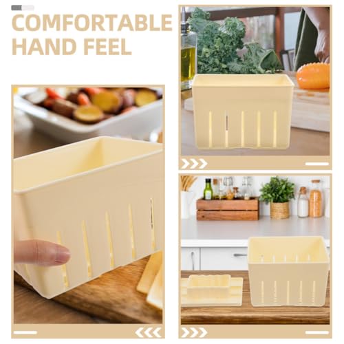 Prensa para tofu de plastico beige con superficie lisa de alta precision 8