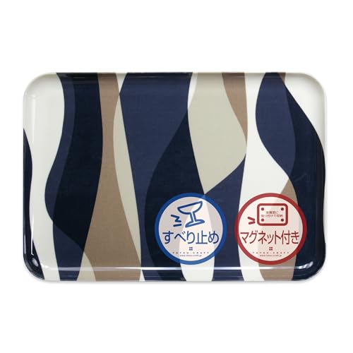 TATSU-CRAFT(タツクラフト) マグネットトレー L 39cm ウェーブ 滑り止め マグネット トレー 北欧 収納 キッチン プラスチック 長方形 おしゃれ お盆 カフェ 滑らない 洗える 子供 ランチョンマット ノンスリップトレー