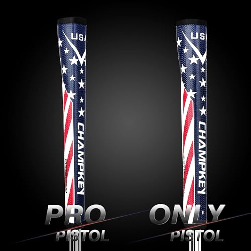 CHAMPKEY USA Pistol Golf Putter Grip | Comfortable Polyurethane and Lightweight Putter Grips (Midsize)
