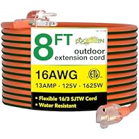 8 ft Go Green Power Inc. GG-13708 16/3 Heavy Duty Extension Cord