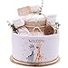 Trend Mama® | Musselin Windeltorte | 27 Windeln (Gr.2), Musselintuch, Baby Lätzchen, Babysocken | Baby Party Geschenk (Welcome | Giraffe)