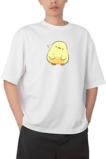 تيشرت بتصميم بطة لطيفة بلون ابيض كاواي 6