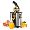 Amzpass Orange Juicer Electric, Citrus Juicer Squeezer with 2 Cones and Soft Grip Handle for Effortless Juicing, Stainless Steel Quiet Orange Juice Extractor Machines for Lime Grapefruit Lemon