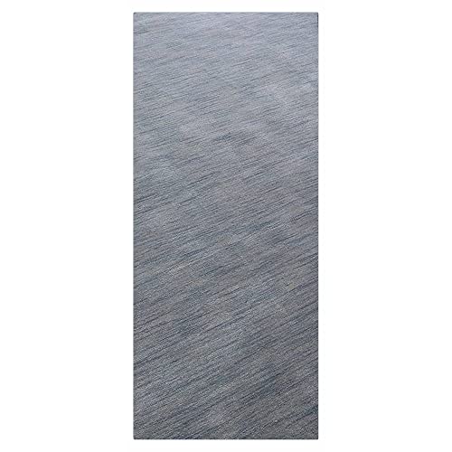 Rugsotic Carpets Hand Knotted Loom Wool 2'6''X8' Runner Area Rug Solid Light Blue L00111 #TOP1