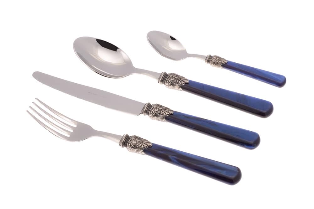Couverts 24 pièces Rivadossi Sandro Elena bleu pour sublimer vos dîners d'été