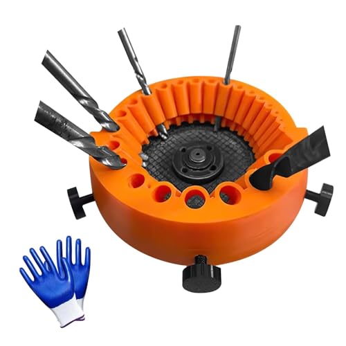 Drill Bit Sharpener, Power Drill Bit Grinding Attachment, Portable Angle Grinder Attachment, Universal Drill Bit Sharpener Tool for 2-13mm Bits 125 mm Grinder, Restore Dull Bits with Precision