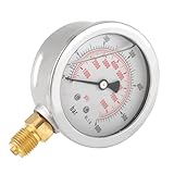 Hydraulisches Manometer 0 bis 600 Bar 0 bis 8500 Psi 63mm Zifferblatt für Wasserdruck und Druckluft