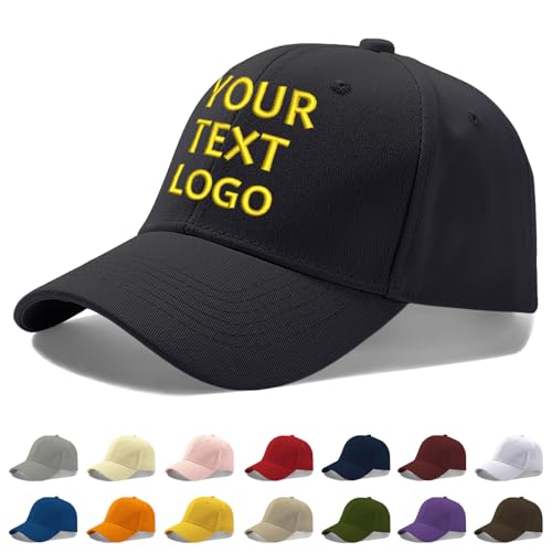 Casquette Personnalisable avec Broderie Texte, Logo et Photo - Réglable pour Homme, Femme, Mère, Père, Ami - Cadeau Personnalisé