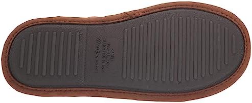 Dearfoams Men's Rocky Mixed Material Indoor/Outdoor Memory Foam Scuff Slipper, Chestnut, 9-10 | Image 3