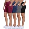 ATHVOTAR Biker Shorts Women with Pockets – 3″/5″/8″ High Waisted Workout Spandex Tummy Control Gym Running Yoga Shorts
