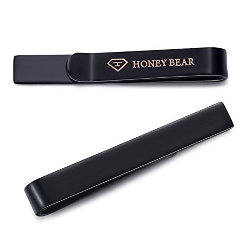 honey bear 15734 3pcs mens boys skinny tie clip set tie bar for narrow tie gift 4cm