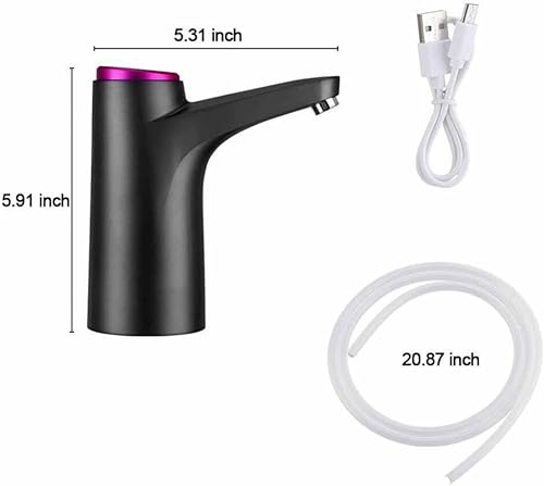 Miniatura 8 de Bomba automática de agua potable, dispensador de botellas de agua portátil USB inteligente con carga eléctrica USB e interruptor de apagado
