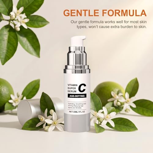Image of Super Vitamin C Serum for Women - Anti-Aging Face Serum with Hyaluronic Acid, Vitamin C - Nature Formula Hydrates, Firms, Lifts & Moisturize - 1 fl oz