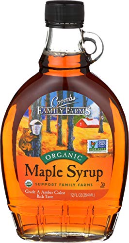 Coombs Family Farms Organic Maple Syrup, Grade A, Amber Color, Rich Taste, 12oz