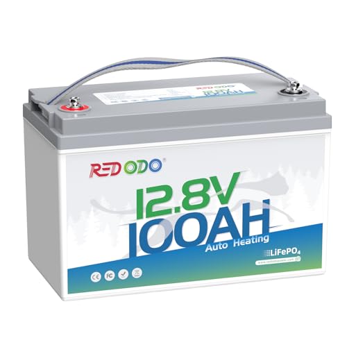 Image of Redodo 12V 100Ah Self-Heating LiFePO4 Lithium Battery for Outdoor Fishing