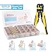 QASYKSLQ 52PCS Mix Boxed Conductor Compact Connector Lever Wire Connectors Kit with for 2/3 Circuit Inline Splices 28-12 AWG(52PCS T with Tool)