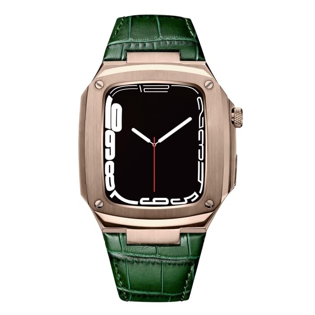 Boîtier en métal Apple Watch anti-choc et bracelet cuir pour éviter les irritations