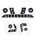 A/C Button Repair Sticker Car Center Console Climate Control Button Decals Stickers for Ford Focus 1999-2005 Car Interior Accessory（Black）