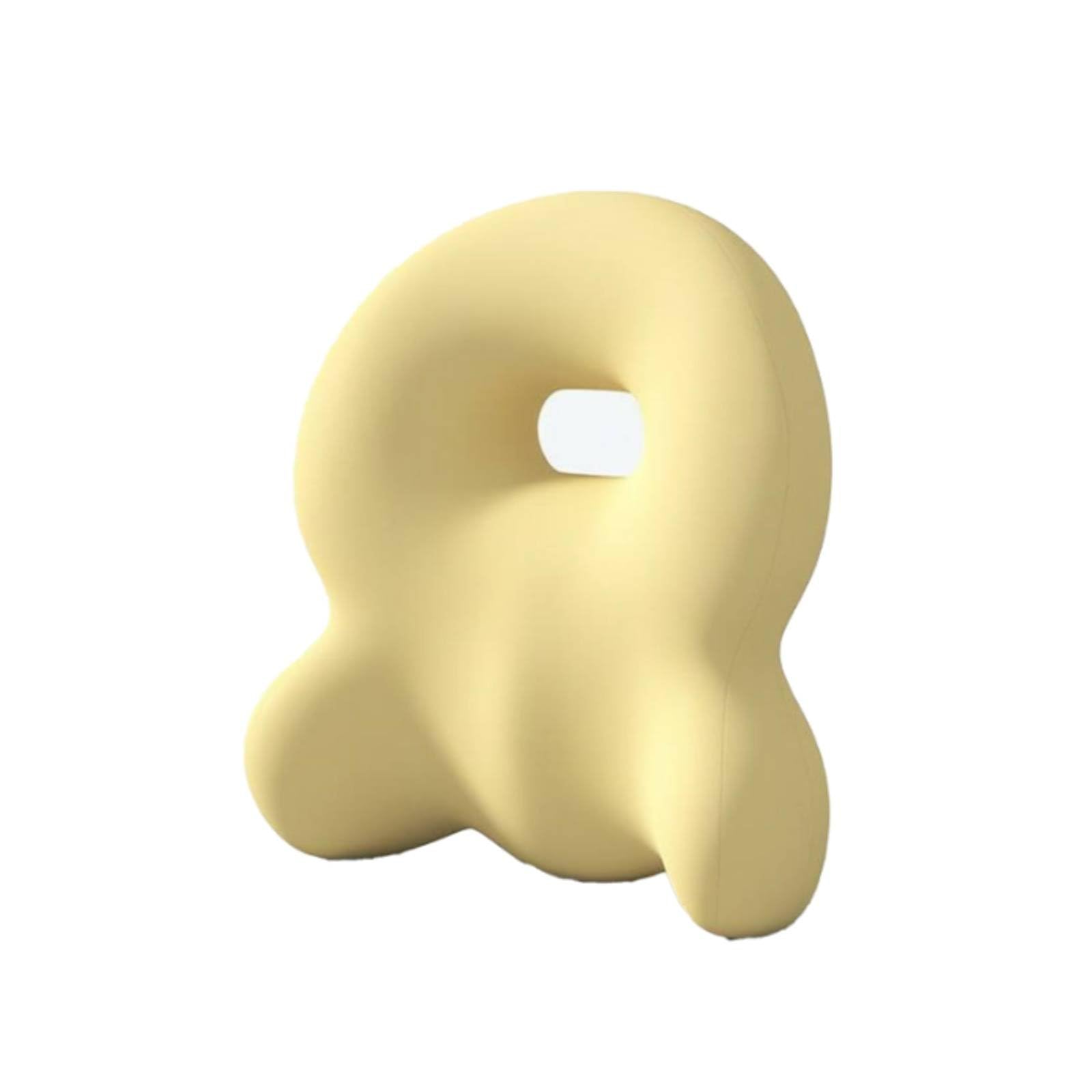 Cojín Lumbar de Apoyo Almohada Respaldo Soporte Espalda Lumbares Espuma Viscoelástica Adaptable Transpirable Funda Lavable Contorno 3D Alivio de, Beige