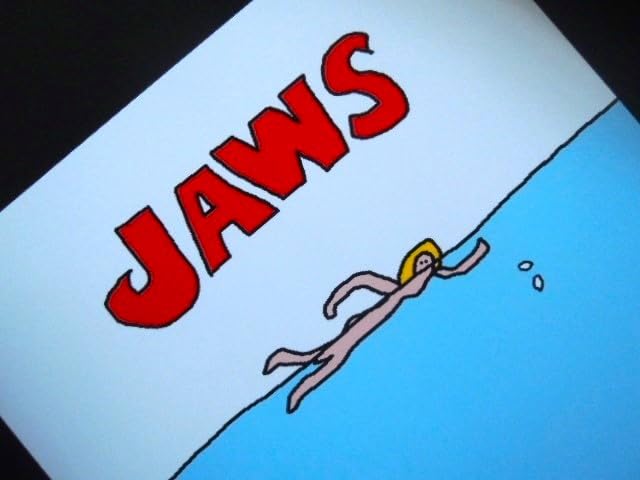Amazon.co.jp: A4 額付き ポスター JAWS ジョーズ 鮫 サメ 海