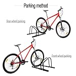 XINYI Bike Rack Floor, Bike Stand Garage, Indoor/Outdoor Bike Rack Garage,22-28" Wheel Stand, Max. Tire Width 2.1", Front/back Bike Stand For Mountain, Road and Kids Bikes for 2 Bikes - Image 3