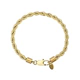 [Perfekt als Geschenk] Rope Chain Armband is ein klassisches Design im Herrenschmuck. Perfektes Geschenk für Männer, Jungen, Freund, Ehemann oder zum Geburtstag, Valentinstag, Thanksgiving, Weihnachten usw.
