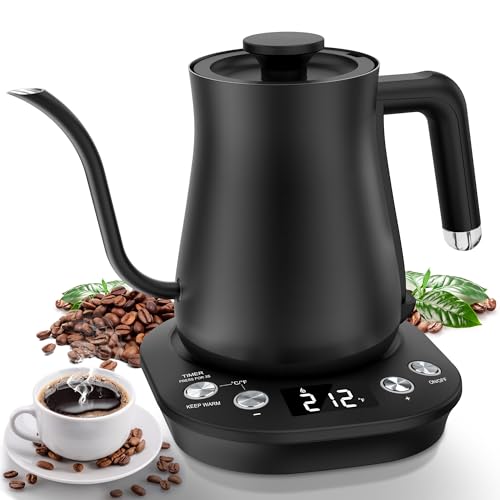 Electric Gooseneck Kettle with ±1°F Temperature Control