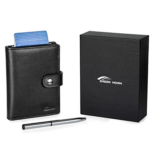 Mens Wallet Credit Card Holder Rfid with Gift Box (Black GH001 Gh)2