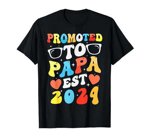 Herren Neu gefördert zu Papa est.2024 Bald Vater Vatertag T-Shirt